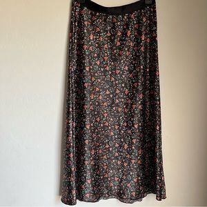 Knit Riot Women’s Red Rose Slip Skirt medium